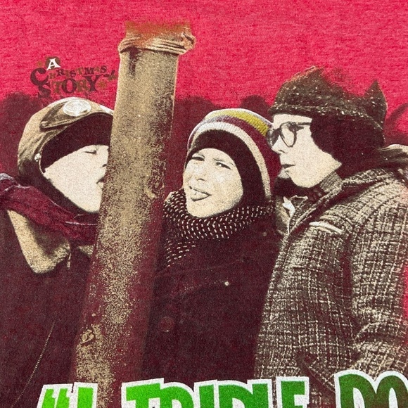 A Christmas Story “I Triple Dog Dare You” Graphic T-Shirt size Large Anvil Tee - Picture 6 of 8